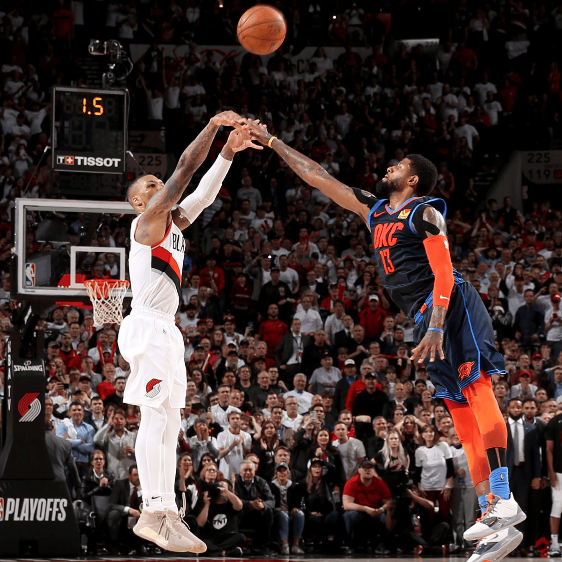 雷霆绝地反击火箭，利拉德三分雨点燃全场